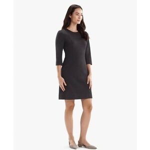 MM LaFleur The Lena Textured Ponte Dress in Charcoal Size 8